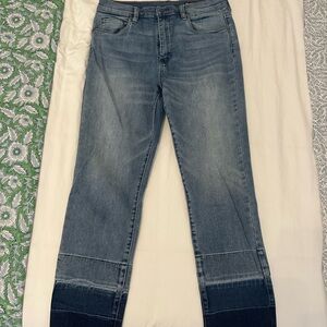 Blank NYC Two-Tone Blue Straight Jeans